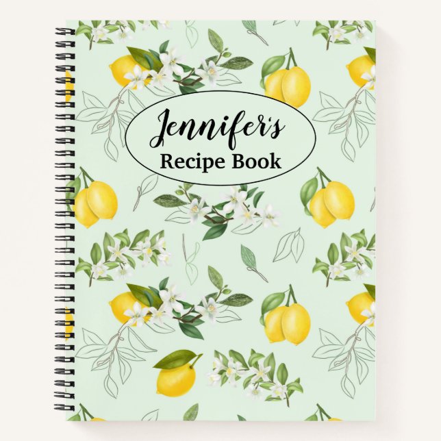 Jennifer's Recipe Book Personalised By Name (Front)