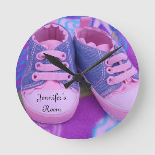 Jennifer's Room wall Clocks Pink Tennis Shoes Baby