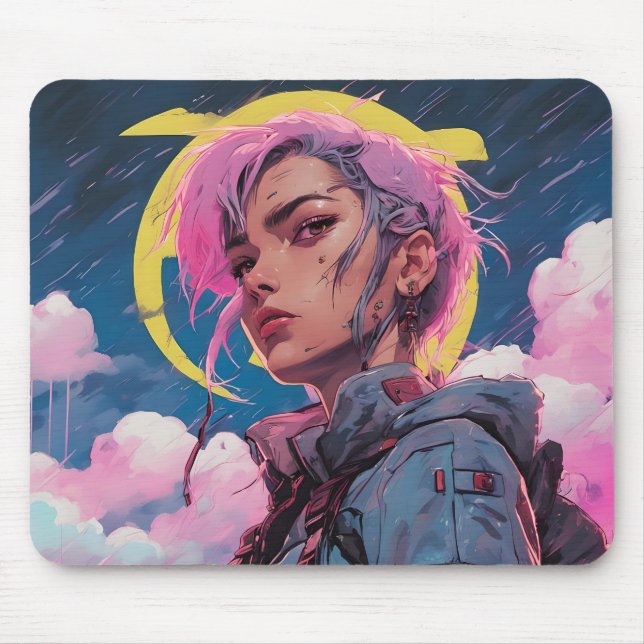 Jenny Cyberpunk Mouse Carpet Pad (Front)