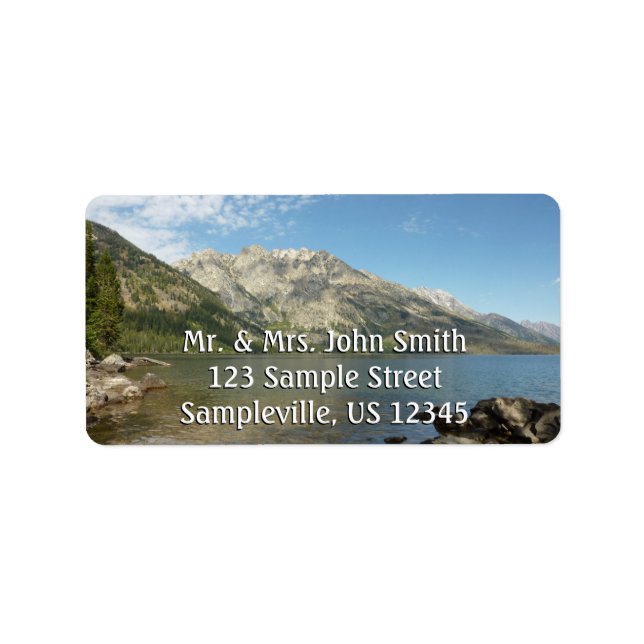 Jenny Lake at Grand Teton National Park Label (Front)