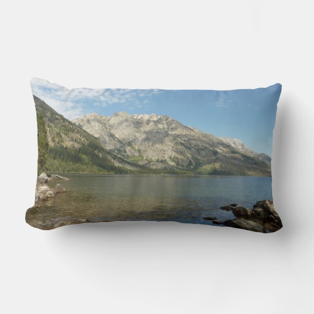 Jenny Lake at Grand Teton National Park Lumbar Cushion (Front)