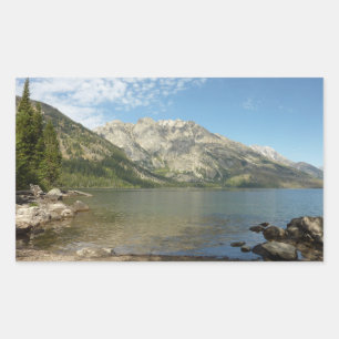 Jenny Lake at Grand Teton National Park Rectangular Sticker