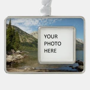 Jenny Lake at Grand Teton National Park Silver Plated Framed Ornament