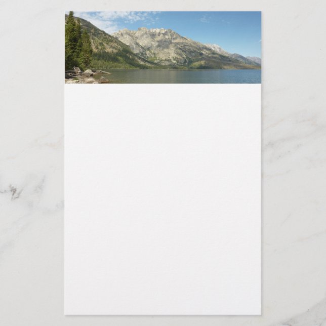 Jenny Lake at Grand Teton National Park Stationery (Front)