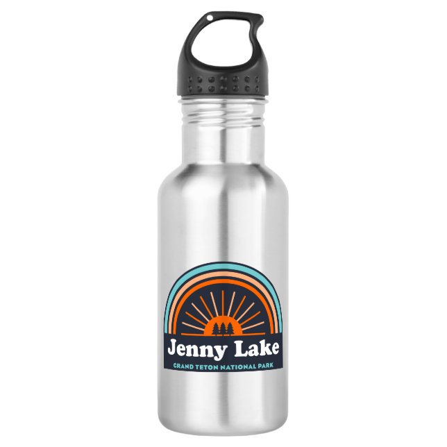 Jenny Lake Grand Teton National Park Rainbow 532 Ml Water Bottle (Front)