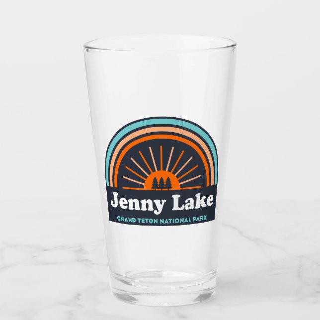 Jenny Lake Grand Teton National Park Rainbow Glass (Front)