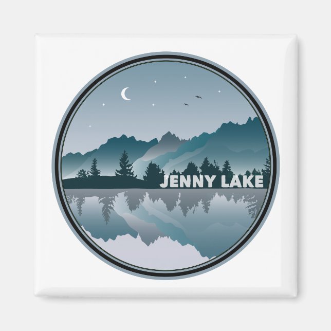 Jenny Lake Grand Teton National Park Reflection Magnet (Front)