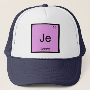 Jenny  Name Chemistry Element Periodic Table Trucker Hat