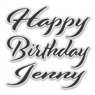 Jenny Name Vorname black Sticker Geburtstag