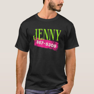 Jenny Phone Number 867 5309 Nostalgic and Funny 80 T-Shirt
