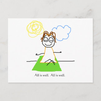 jenny quips:  all is well postcard