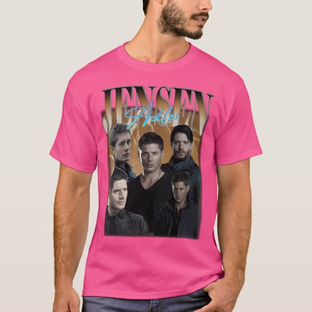 Jensen Ackles Retro Bootleg Retro Bootleg T-Shirt (Front)