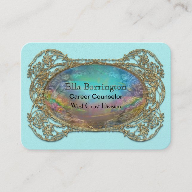 Jenuplaythe Professional Elegant Round Business Card (Front)