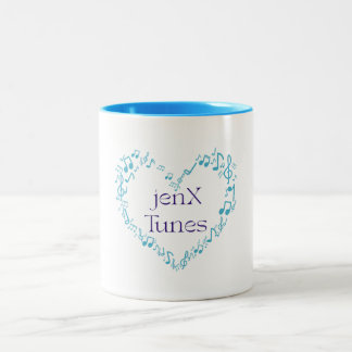 jenX Tunes Two-Tone Coffee Mug