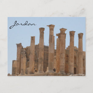 jerash roman columns postcard