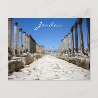 jerash street postcard