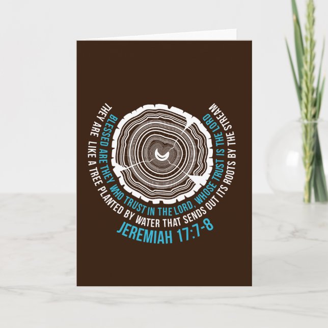 Jeremiah 17:7-8 Tree Rings Card (Front)