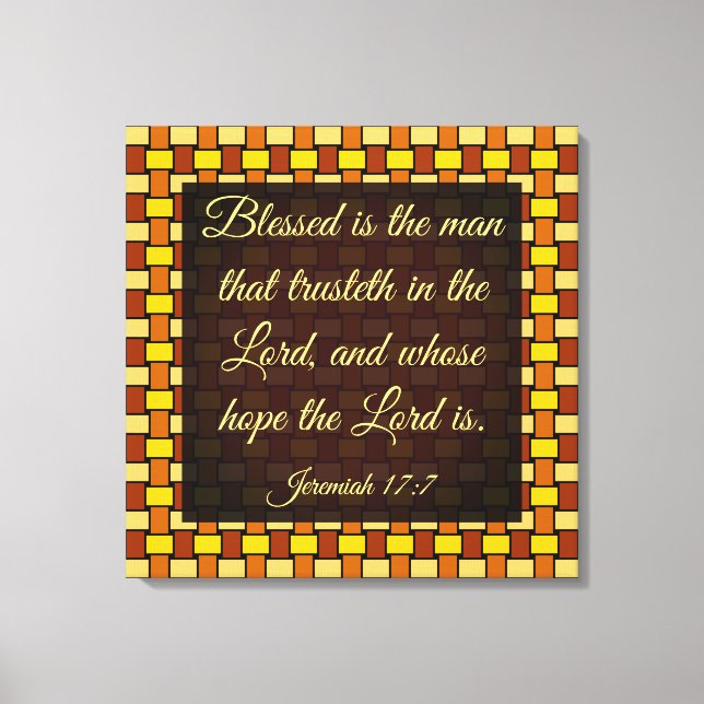 Jeremiah 17-7  canvas print (Front)