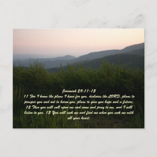 Jeremiah 29:11-13 postcard