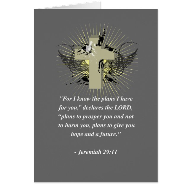 JEREMIAH 29:11 Bible Verse (Front)