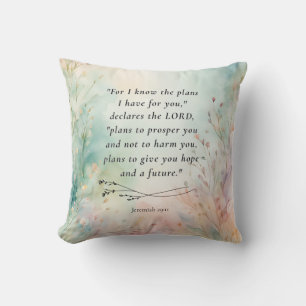 Jeremiah 29:11 Bible Verse Image Cushion