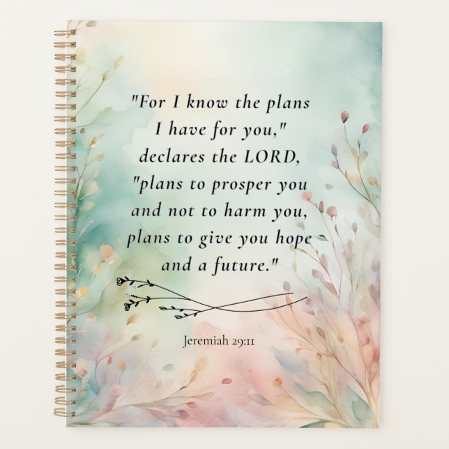 Jeremiah 29:11 Bible Verse Image Planner (Front)
