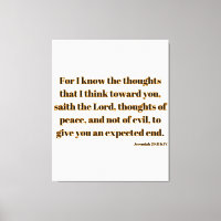Jeremiah 29:11 Bible Verse KJV Wall Art