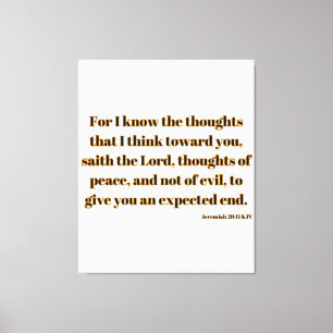Jeremiah 29:11 Bible Verse KJV Wall Art