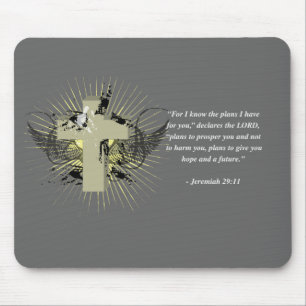 JEREMIAH 29:11 Bible Verse Mouse Pad