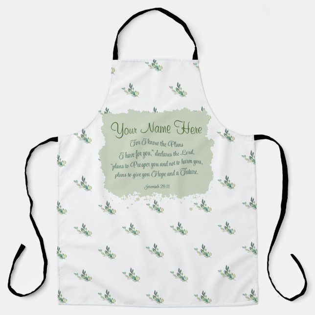 Jeremiah 29:11 Bible Verse Personalise Apron (Front)