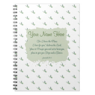 Jeremiah 29:11 Bible Verse Personalise Notebook