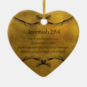 Jeremiah 29:11 ceramic tree decoration