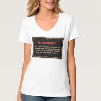 Jeremiah 29:11 Christian Women's V-Veck Tee Shirt