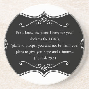 Jeremiah 29:11 Custom Christian Gift Coaster