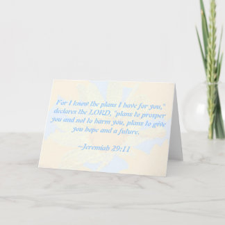 Jeremiah 29:11 Daisy-Patterned Greeting Card