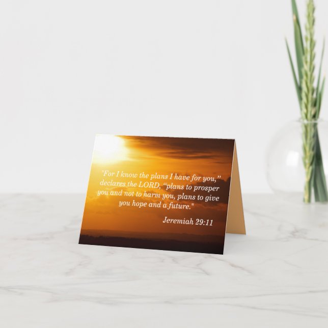 Jeremiah 29:11 Encouragement Card (Front)