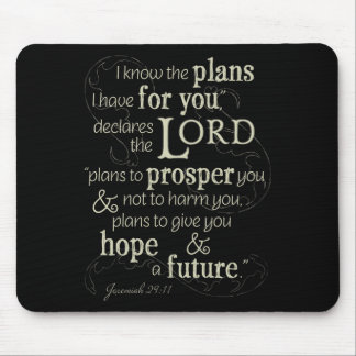 Jeremiah 29:11 Encouraging Bible Verse Mouse Pad