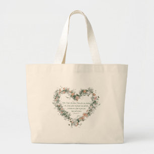 Jeremiah 29:11 Floral Heart Bag