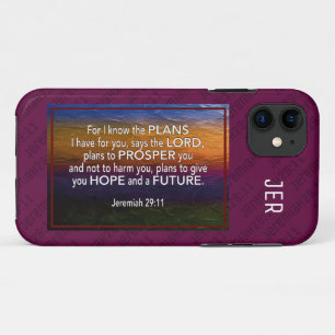 Jeremiah 29:11   FOR I KNOW THE PLANS Burgundy Case-Mate iPhone Case