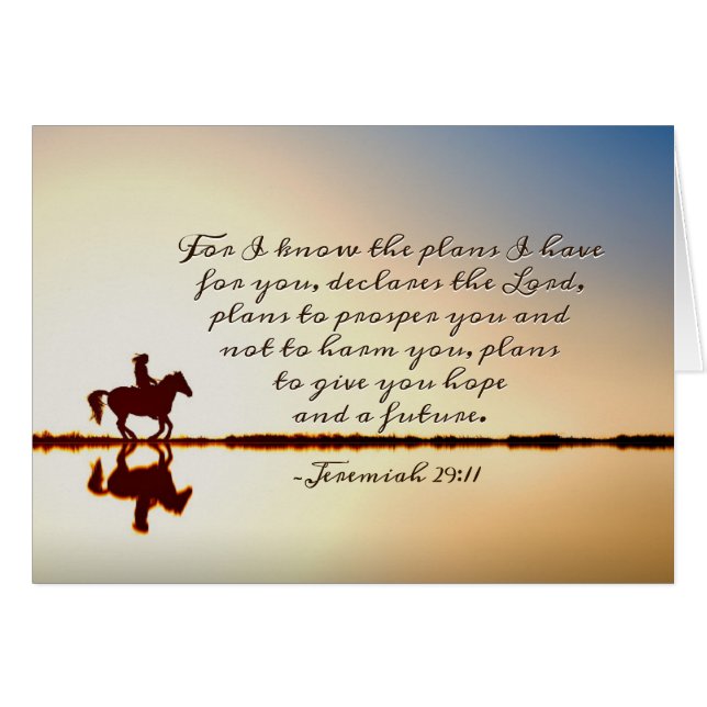Jeremiah 29:11 For I know the plans I have for you (Front Horizontal)