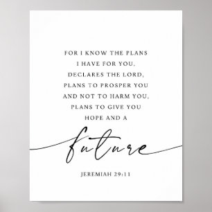 Jeremiah 29:11 For I know the plans Poster