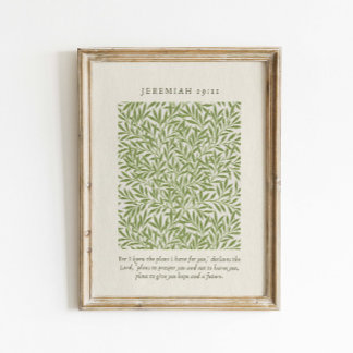 Jeremiah 29:11 For I know the plans Poster
