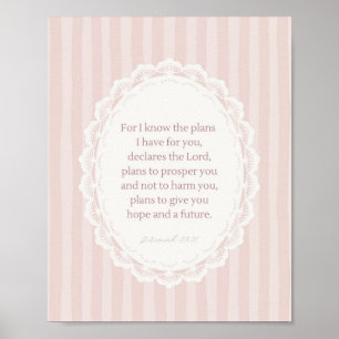 Jeremiah 29:11 For I know the plans Poster
