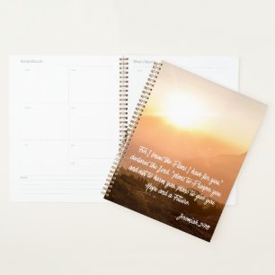 Jeremiah 29:11 For I know the Plans Sunrise Planner