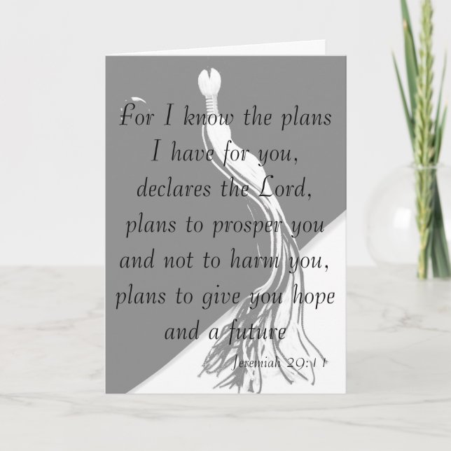 Jeremiah 29:11 Graduation Card (Front)