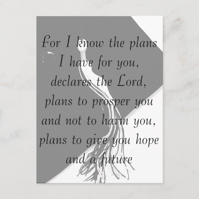 Jeremiah 29:11 Graduation Postcard (Front)