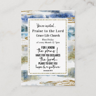 Jeremiah 29:11 I know the plans I have Event Flyer Business Card