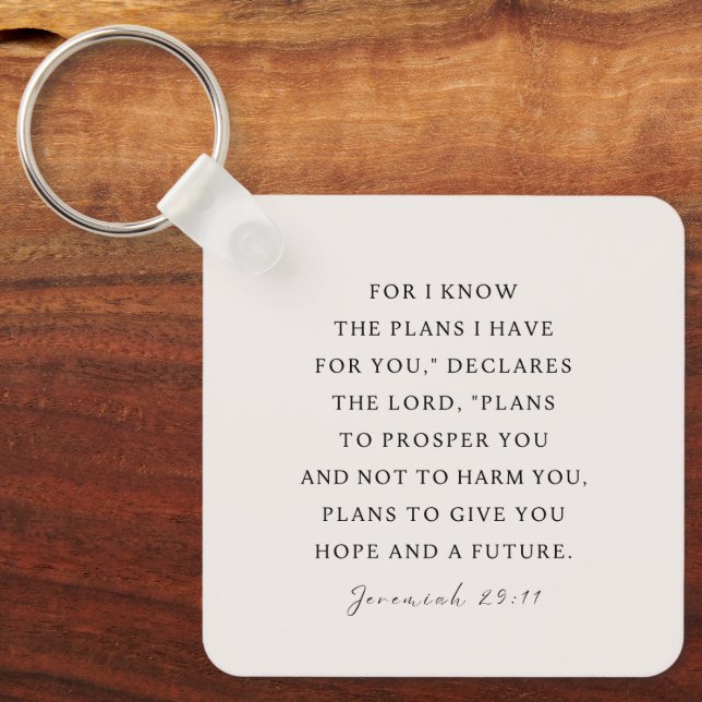 Jeremiah 29:11 I know the plans I have for you Key Ring (Front)