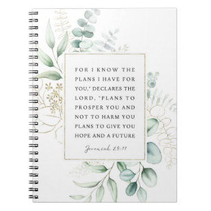 Jeremiah 29:11 I know the plans I have for you NIV Notebook