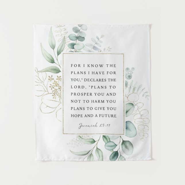 Jeremiah 29:11 I know the plans I have for you NIV Tapestry (Front)